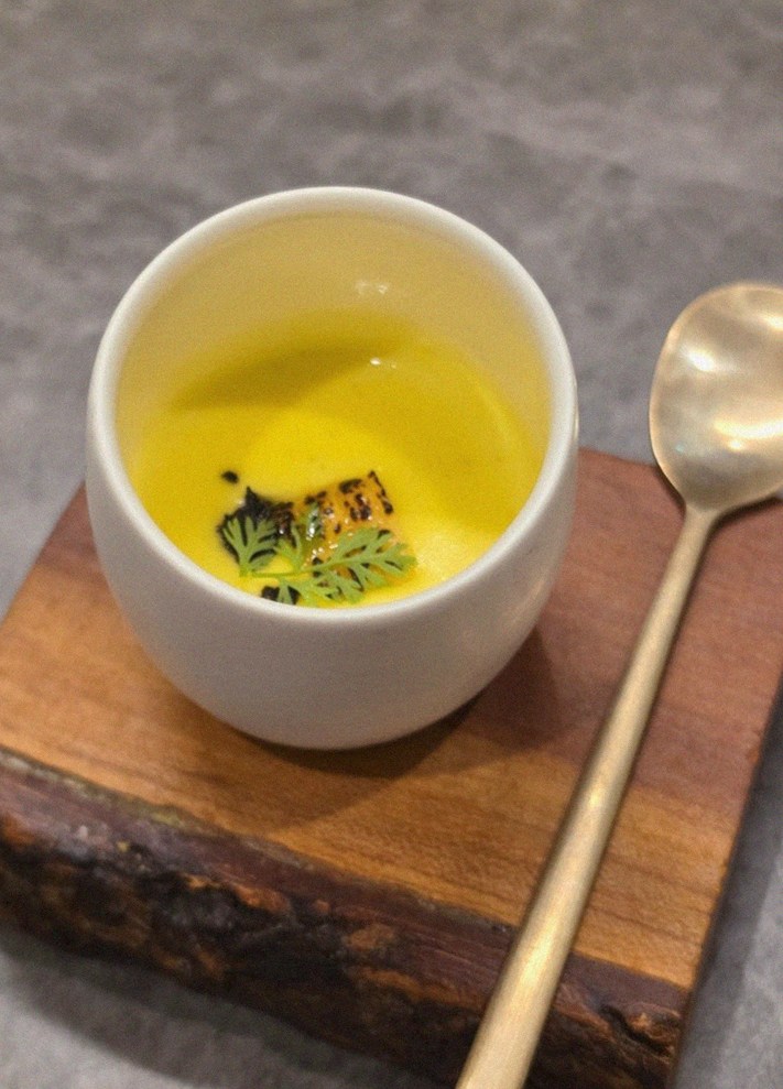 GOWOOGA Gwanghwamun · a warm soup to finish the course