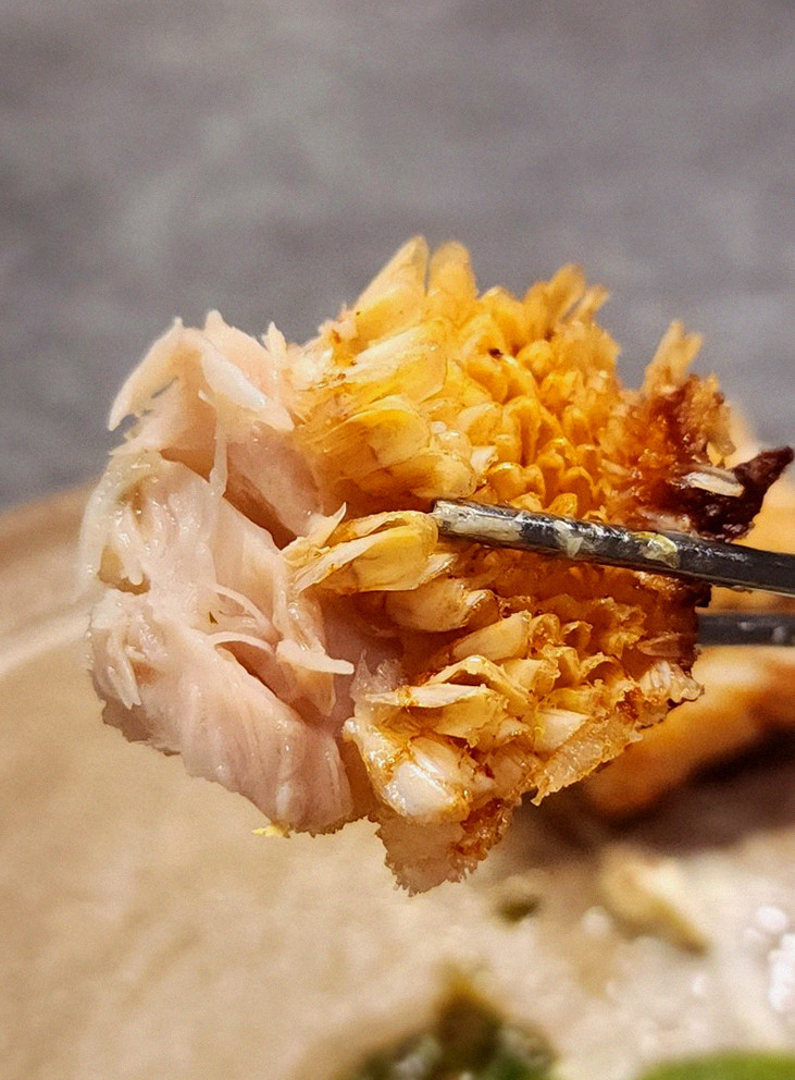 WOOHANA Jonggak · seafood course served alongside the beef