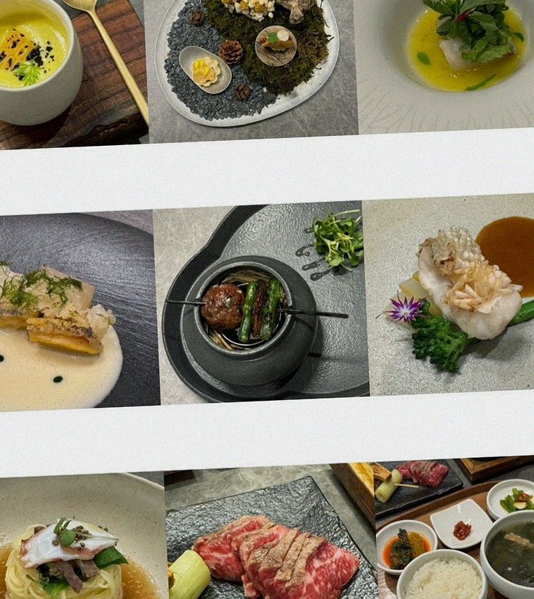 GOWOOGA Gwanghwamun · seafood course served alongside the beef