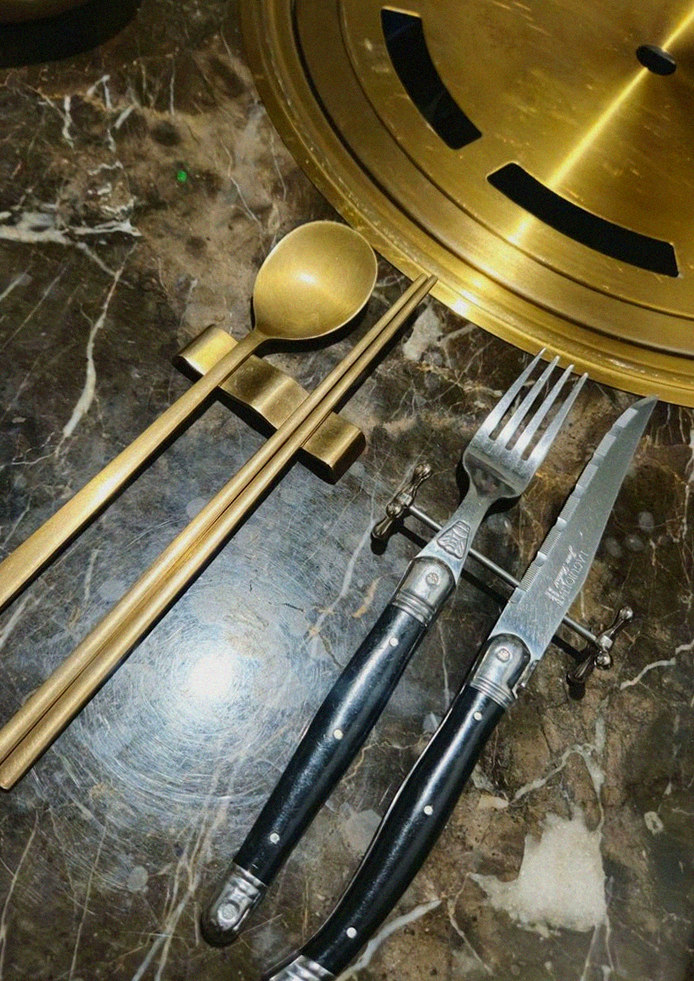 DAEBOJUNG City Hall · the full Hanwoo omakase table