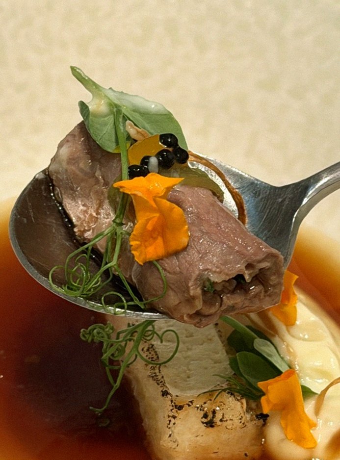 WOOHANA Yeouido · a plated course of Hanwoo beef