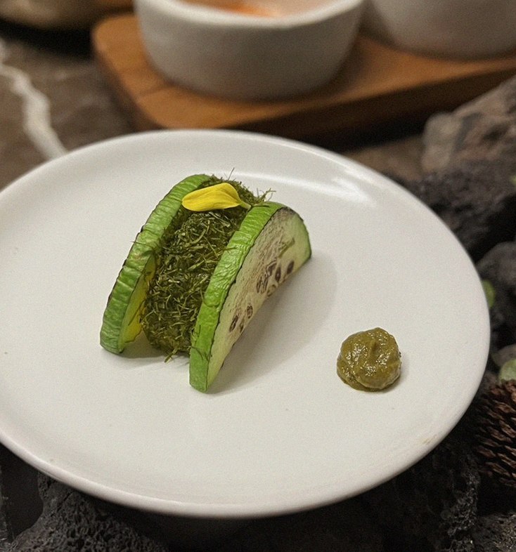 DAEBOJUNG Yeouido · a plated course of Hanwoo beef