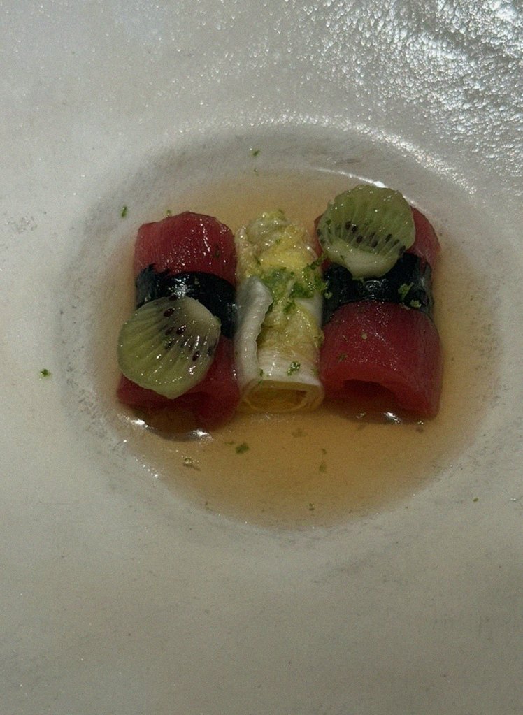 WOOARA Yeouido · a plated course of Hanwoo beef