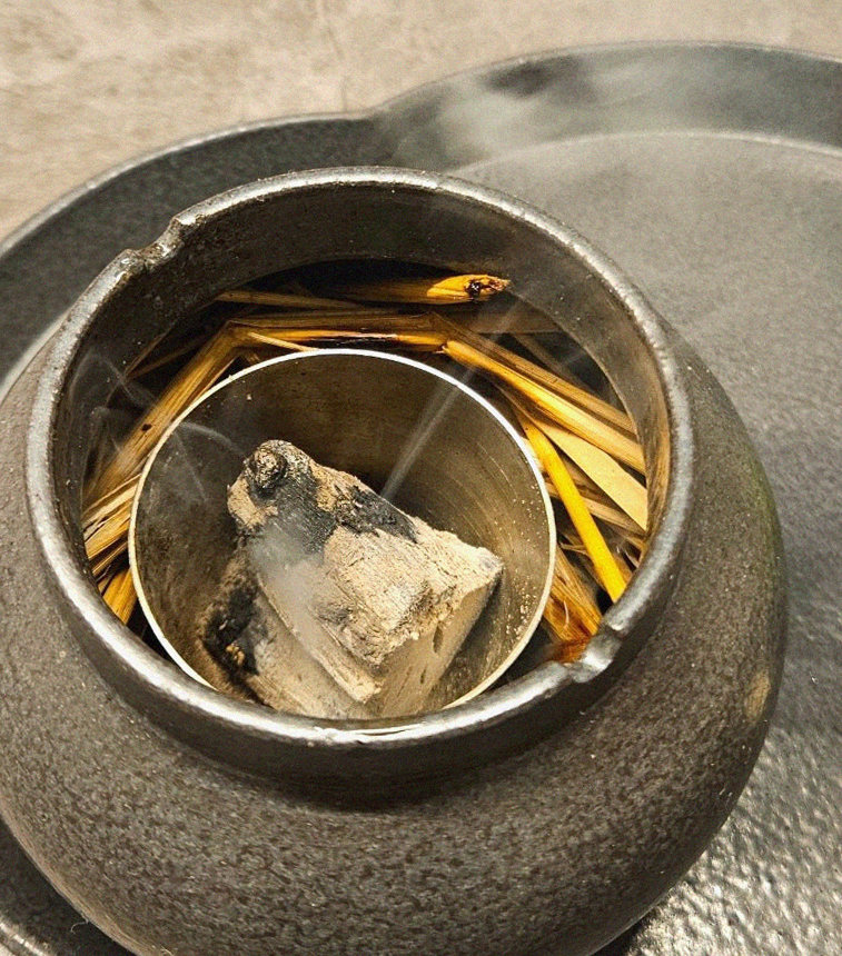 GOWOOGA Yeouido · Hanwoo beef grilling over binchotan charcoal
