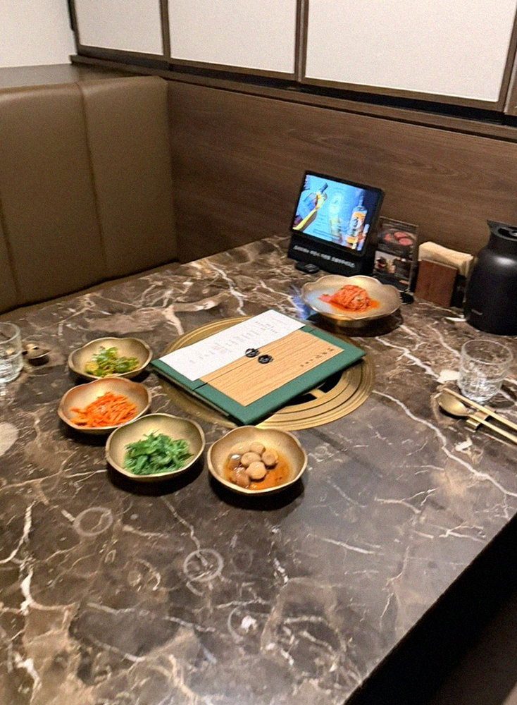DAEBOJUNG City Hall · the full Hanwoo omakase table