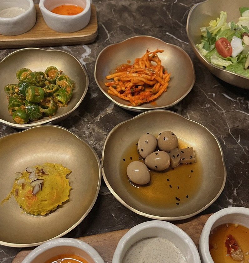 DAEBOJUNG City Hall · assorted Korean side dishes (banchan)