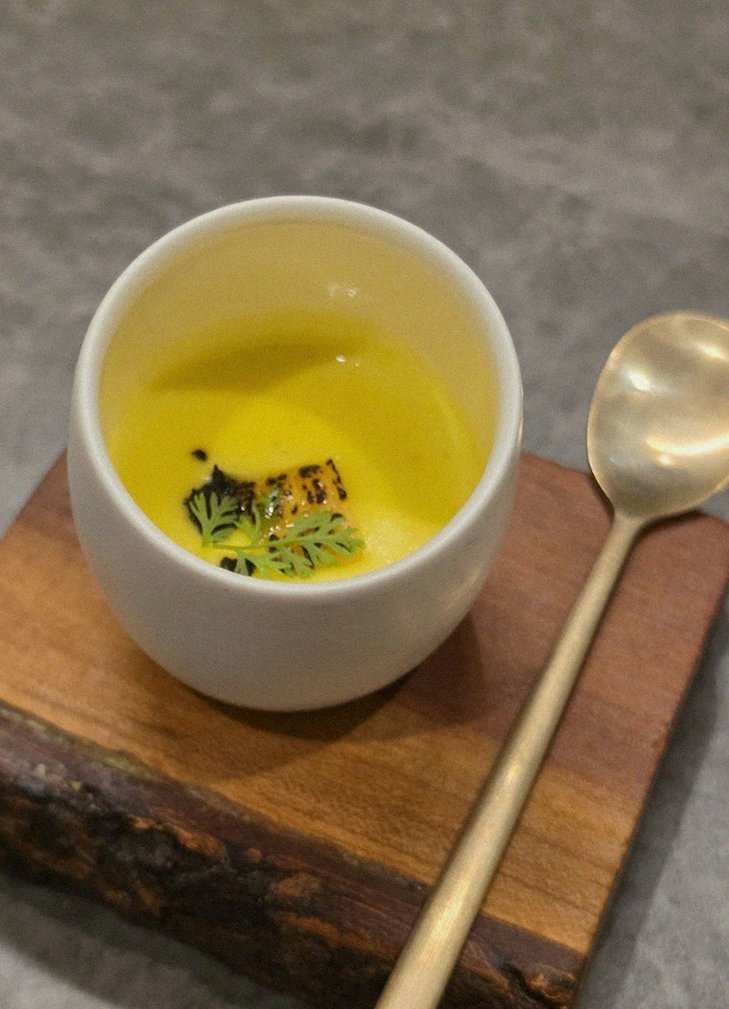 GOWOOGA Gwanghwamun · a warm soup to finish the course