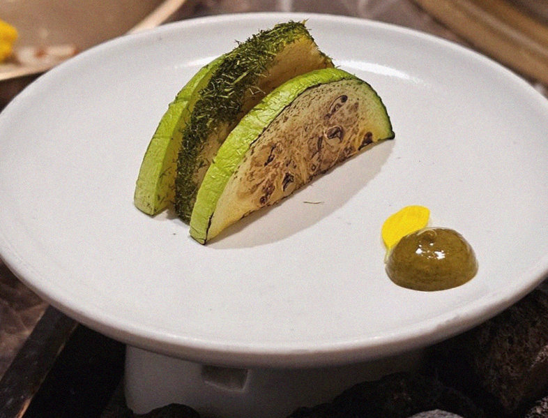 DAEBOJUNG Yeouido · a plated course of Hanwoo beef