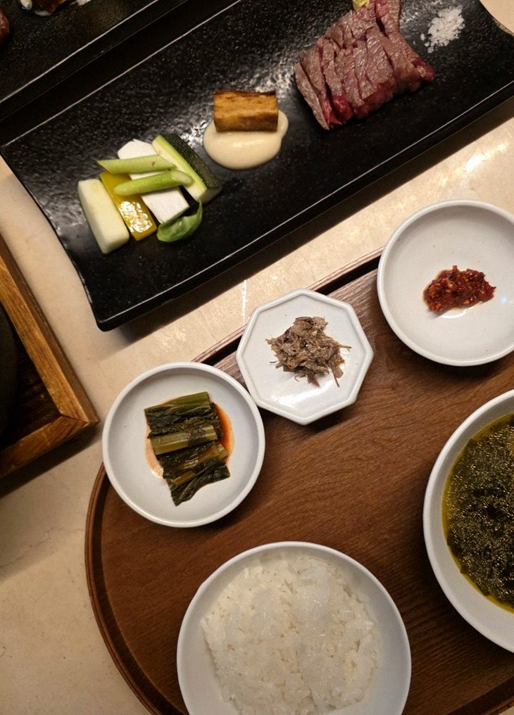 WOOARA Gwanghwamun · assorted Korean side dishes (banchan)