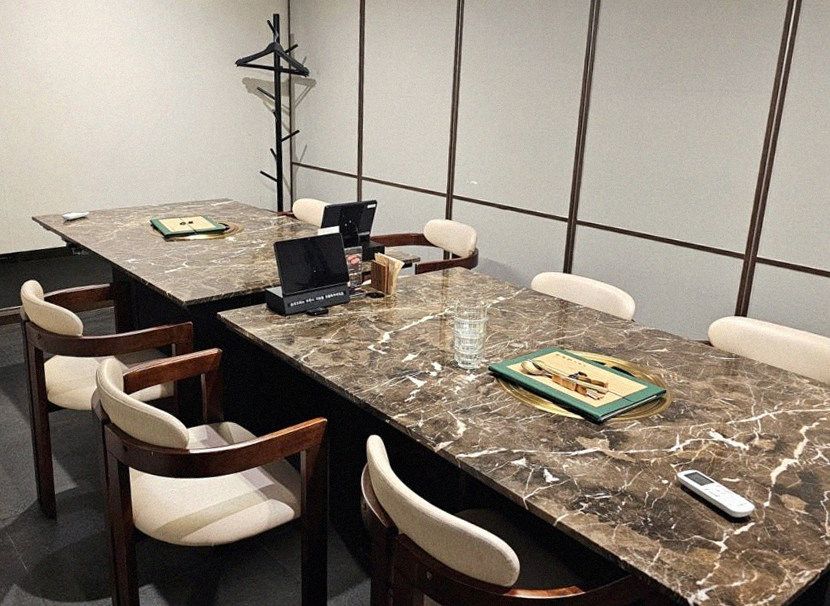 DAEBOJUNG City Hall · a private dining room — every table is a private room