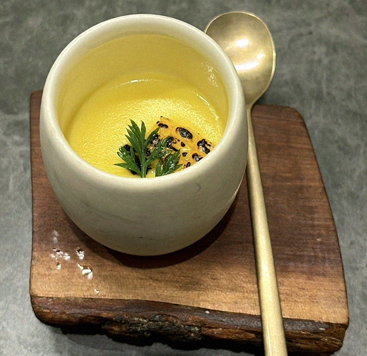 GOWOOGA Gwanghwamun · a warm soup to finish the course