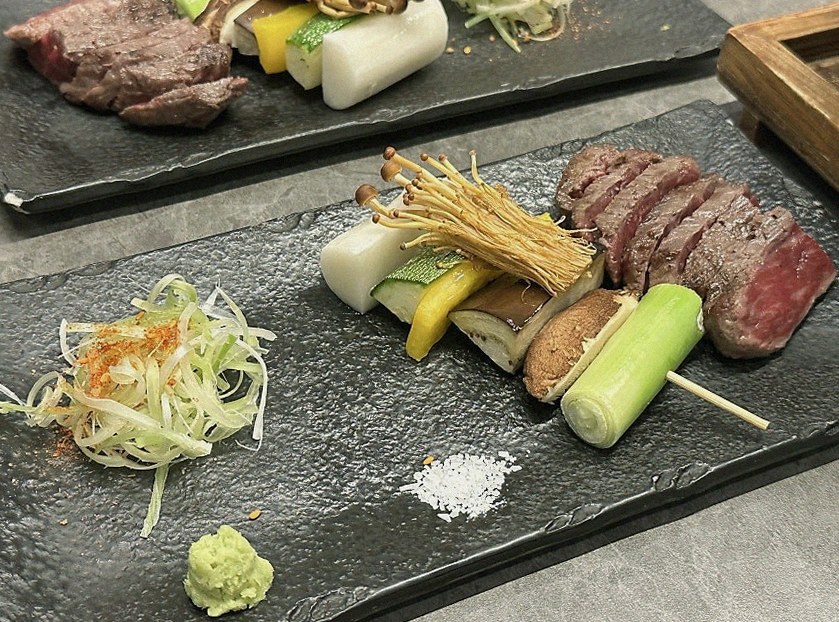 GOWOOGA Yeouido · a plated course of Hanwoo beef