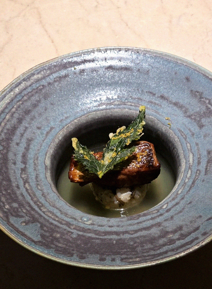 WOOARA Gwanghwamun · a plated course of Hanwoo beef