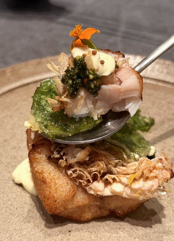 WOOHANA Jonggak · seafood course served alongside the beef