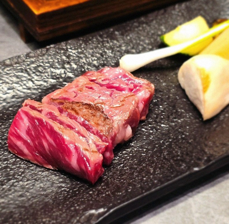 WOOHANA Yeouido · premium marbled Hanwoo beef presented before grilling