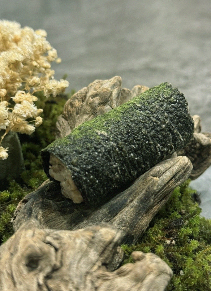 GOWOOGA Gwanghwamun · the signature Hanwoo showing — marbled beef cuts and caviar presented in a display chest