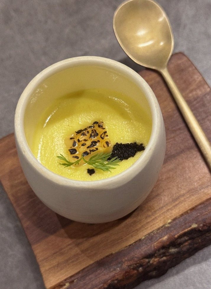 GOWOOGA Gwanghwamun · a warm soup to finish the course