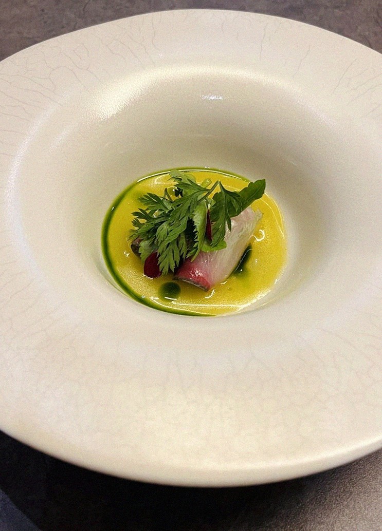GOWOOGA Yeouido · a plated course of Hanwoo beef