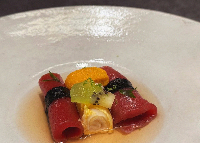 WOOHANA Jonggak · a plated course of Hanwoo beef