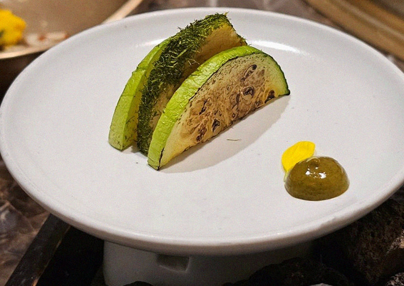 DAEBOJUNG Yeouido · a plated course of Hanwoo beef