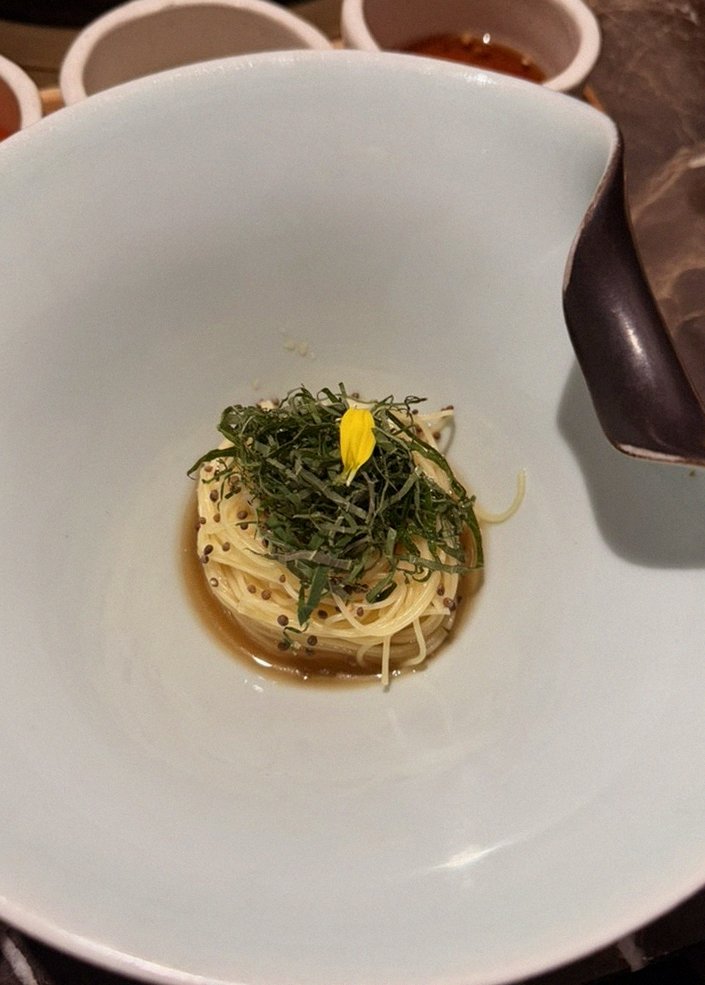 DAEBOJUNG Yeouido · a plated course of Hanwoo beef