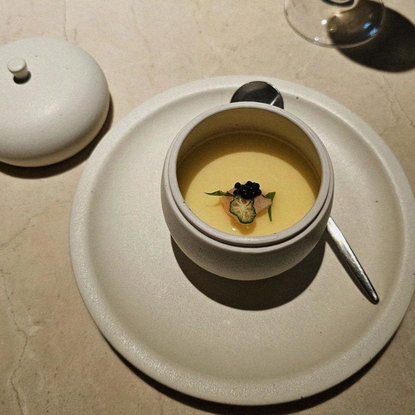 WOOARA Yeouido · a plated course of Hanwoo beef