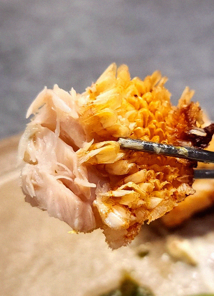 WOOHANA Jonggak · seafood course served alongside the beef
