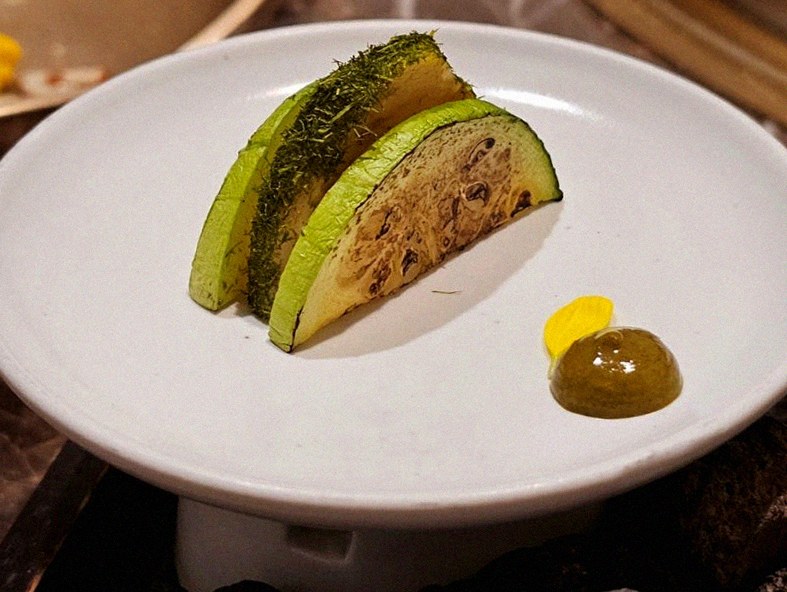 DAEBOJUNG City Hall · a plated course of Hanwoo beef