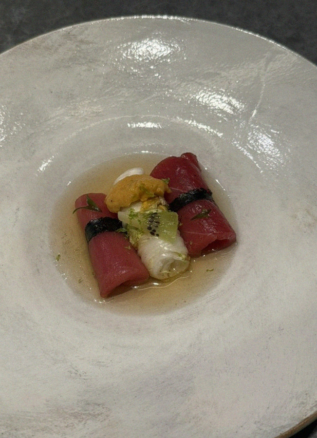 WOOHANA Yeouido · a plated course of Hanwoo beef