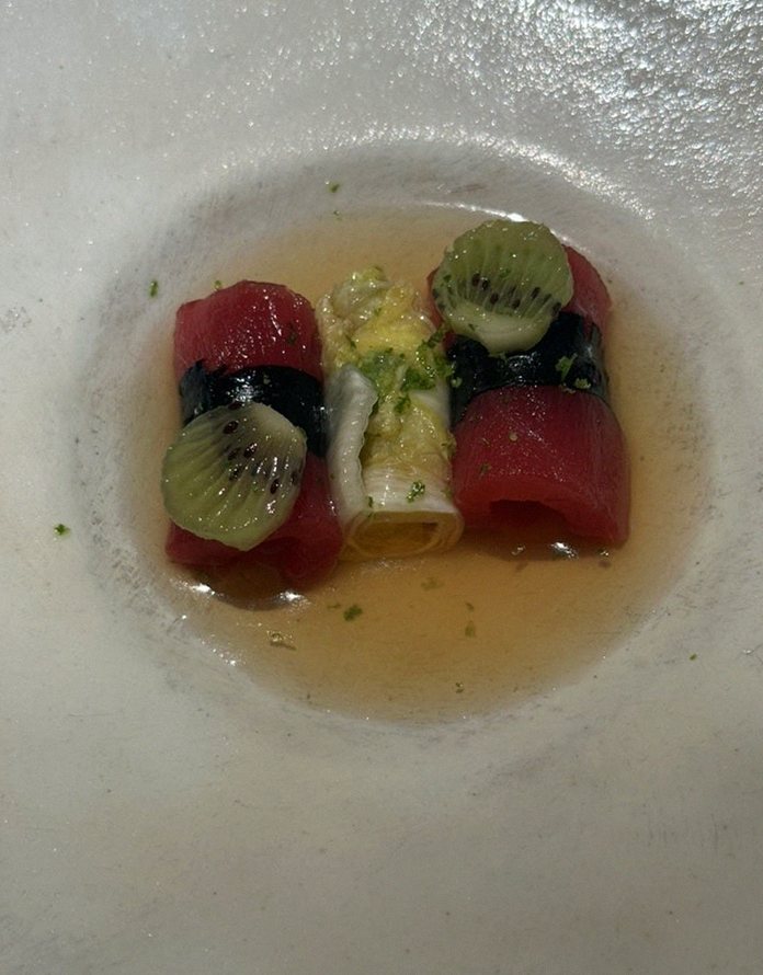 WOOARA Gwanghwamun · a plated course of Hanwoo beef