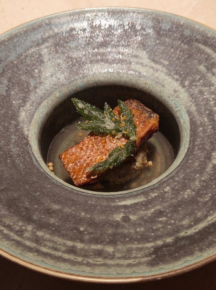 WOOARA Yeouido · a plated course of Hanwoo beef