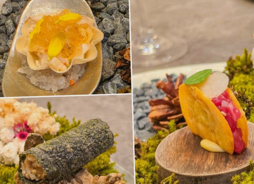 GOWOOGA Yeouido · seafood course served alongside the beef