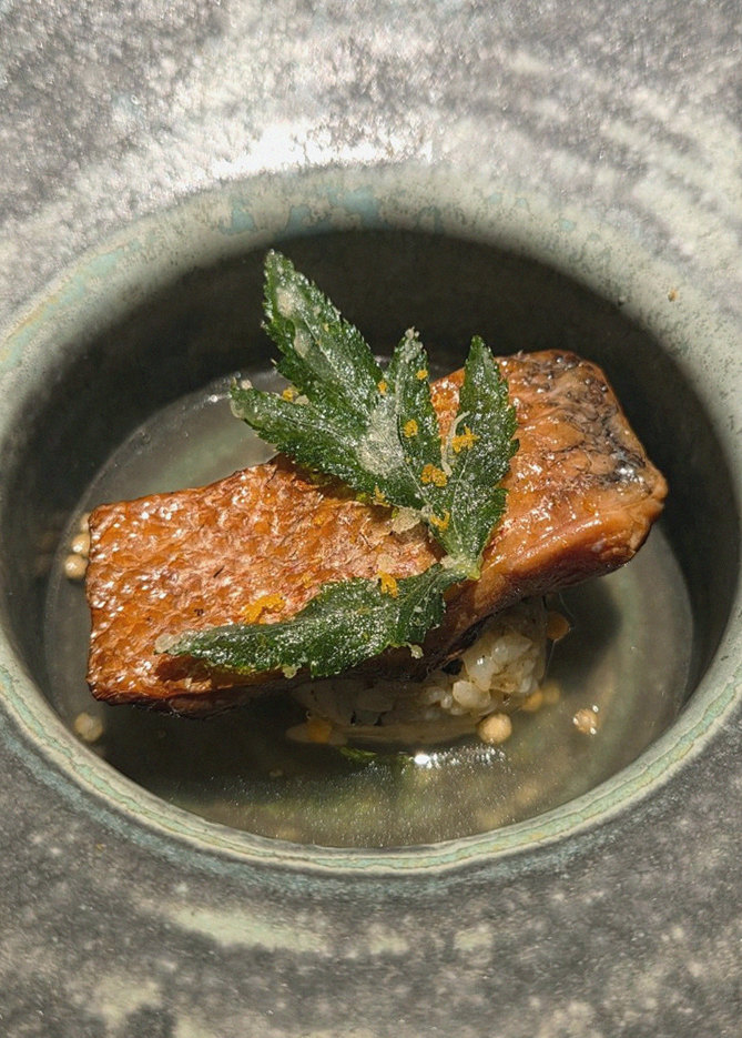 WOOARA Gwanghwamun · a plated course of Hanwoo beef