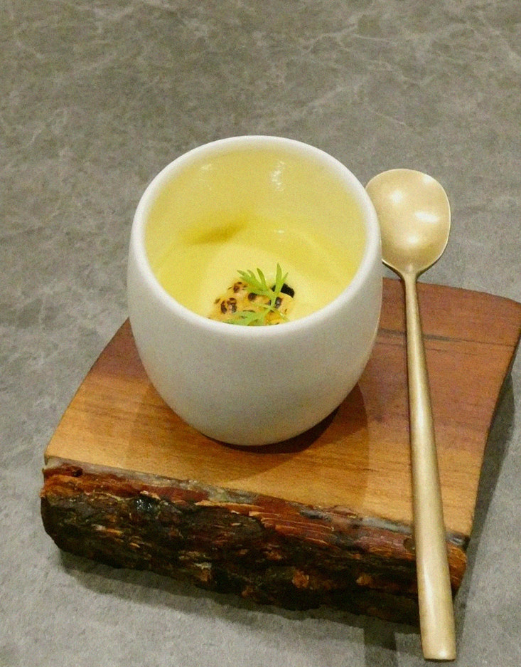 GOWOOGA Gwanghwamun · a warm soup to finish the course