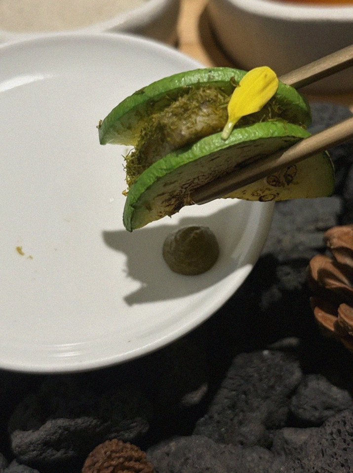 DAEBOJUNG City Hall · a plated course of Hanwoo beef