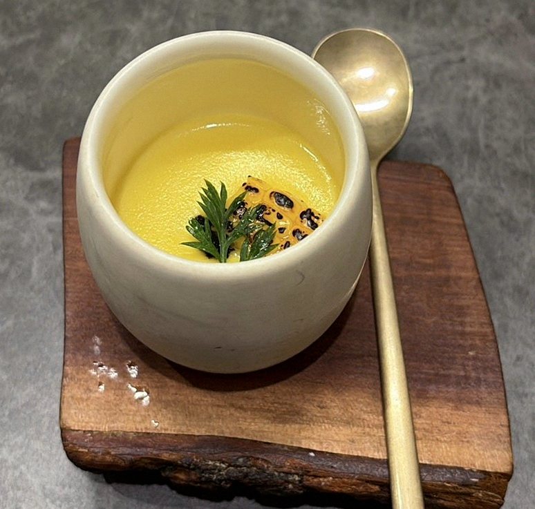 GOWOOGA Gwanghwamun · a warm soup to finish the course