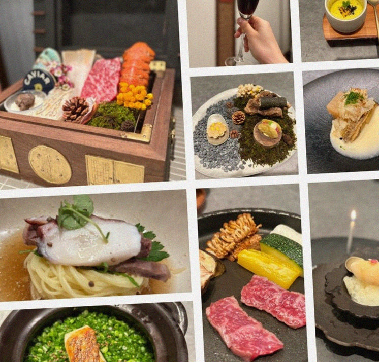 고우가 역삼점 강남 · 강남 한우오마카세 · 시그니처 한우 쇼잉 — 진열함에 담긴 마블링 한우와 캐비아