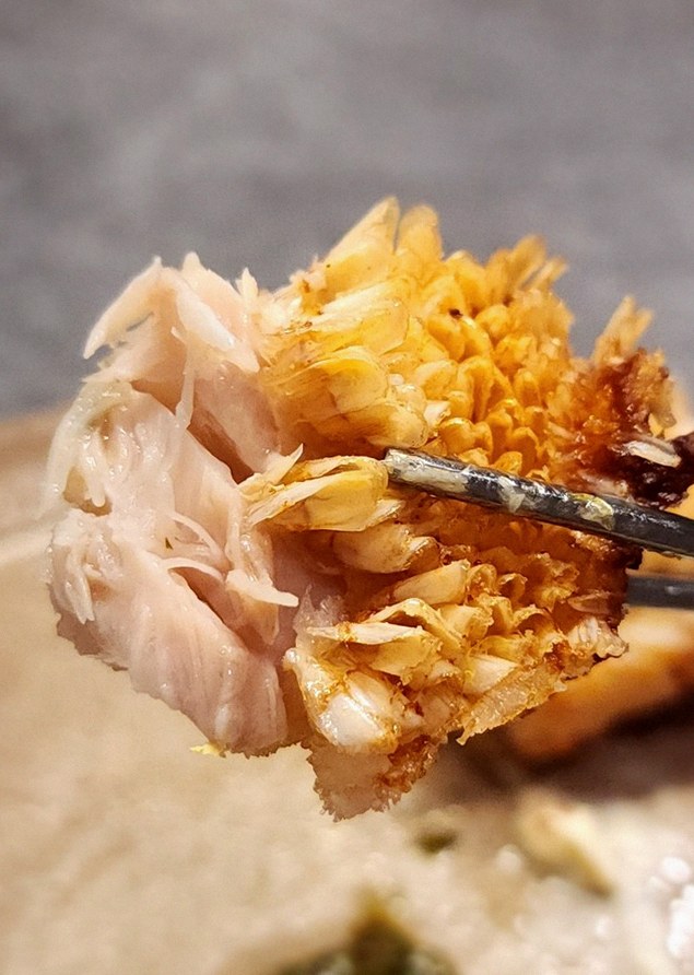 WOOHANA Jonggak · seafood course served alongside the beef