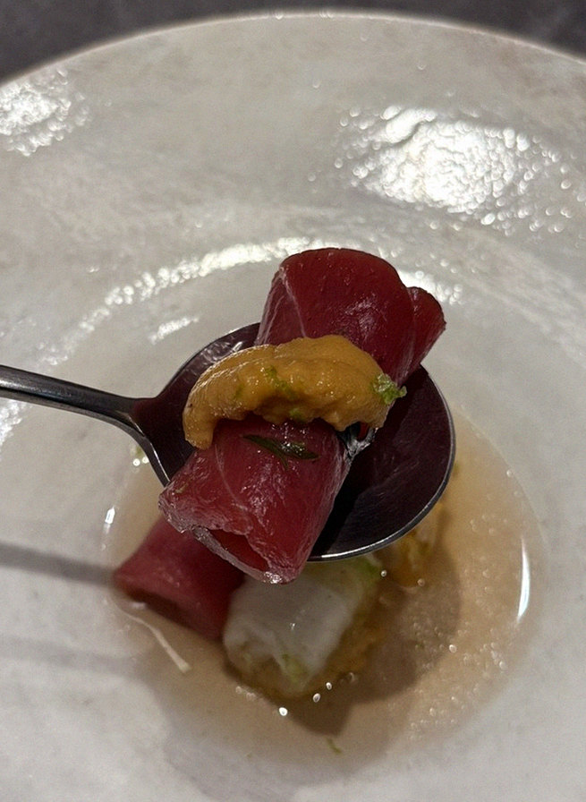 WOOHANA Jonggak · a plated course of Hanwoo beef