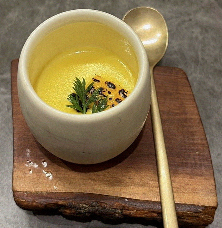 GOWOOGA Gwanghwamun · a warm soup to finish the course