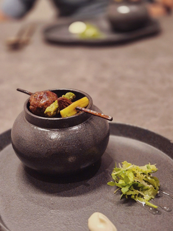GOWOOGA Gwanghwamun · a plated course of Hanwoo beef