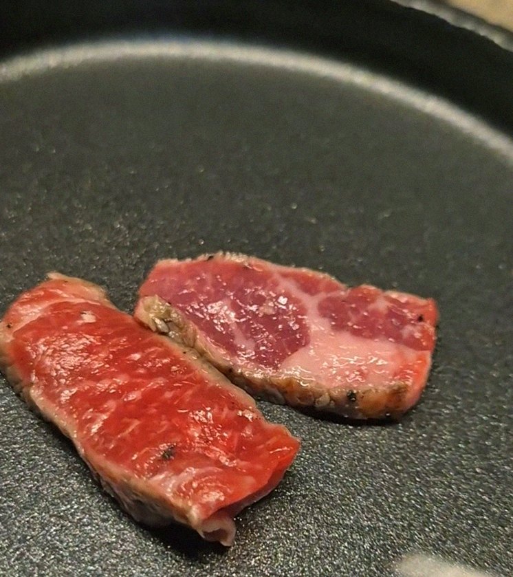 WOOARA Yeouido · premium marbled Hanwoo beef presented before grilling