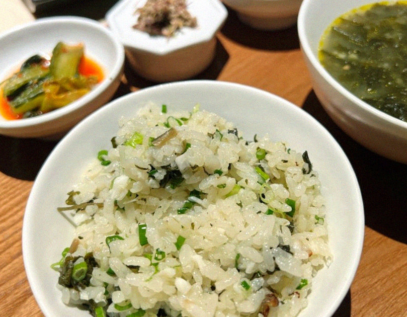 WOOARA Yeouido · the rice course with accompaniments