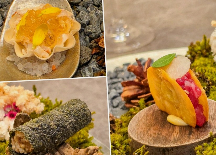 GOWOOGA Yeouido · seafood course served alongside the beef