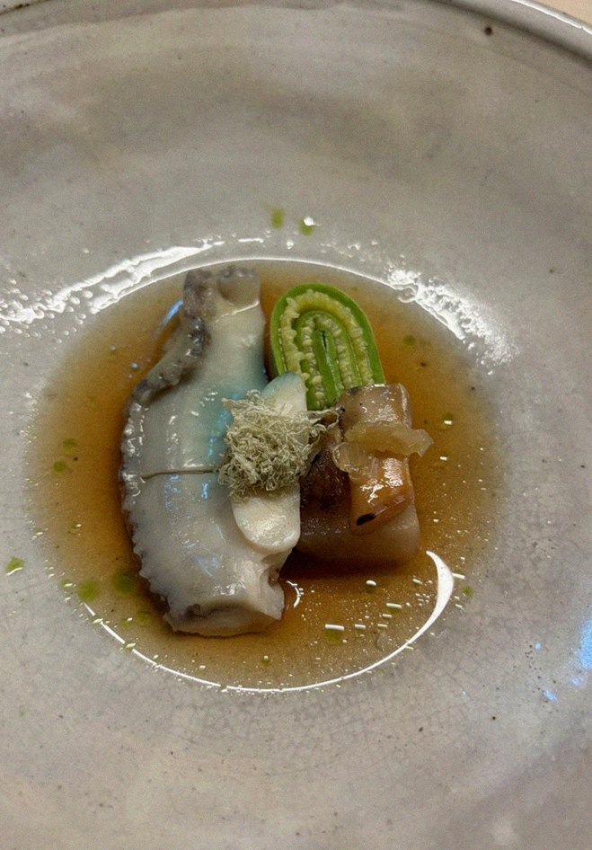 WOOARA Gwanghwamun · seafood course served alongside the beef