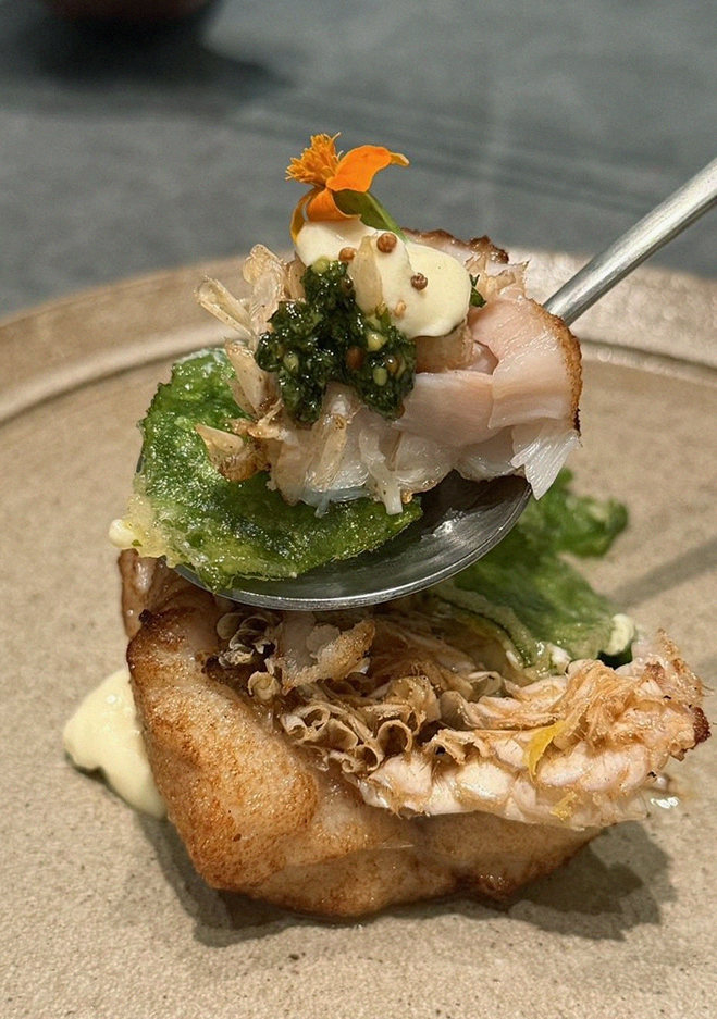 WOOHANA Yeouido · seafood course served alongside the beef