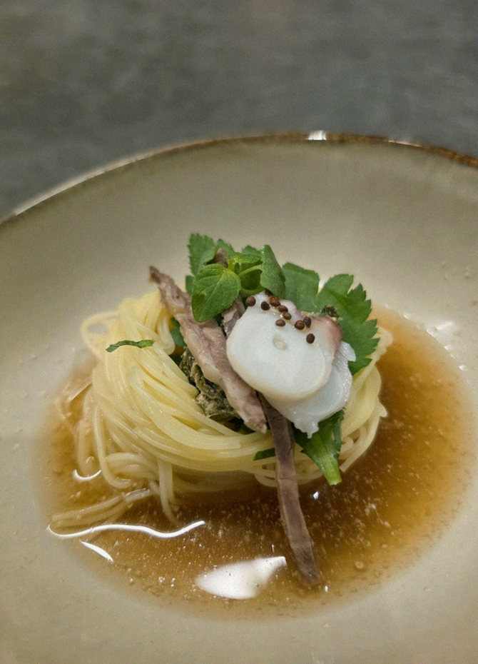 GOWOOGA Gwanghwamun · a plated course of Hanwoo beef