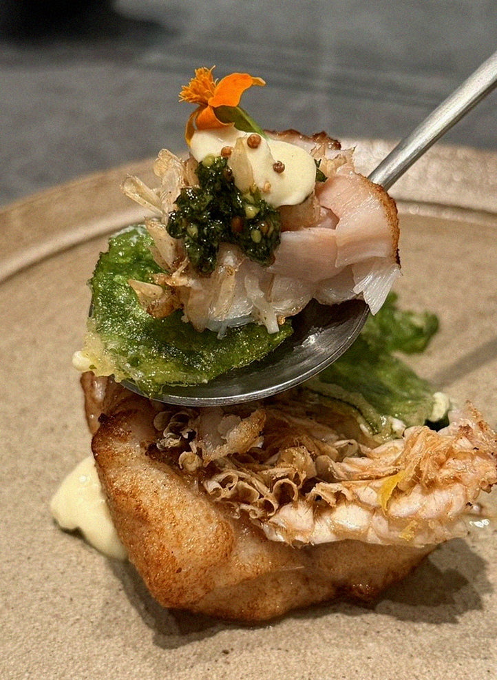 WOOHANA Yeouido · seafood course served alongside the beef