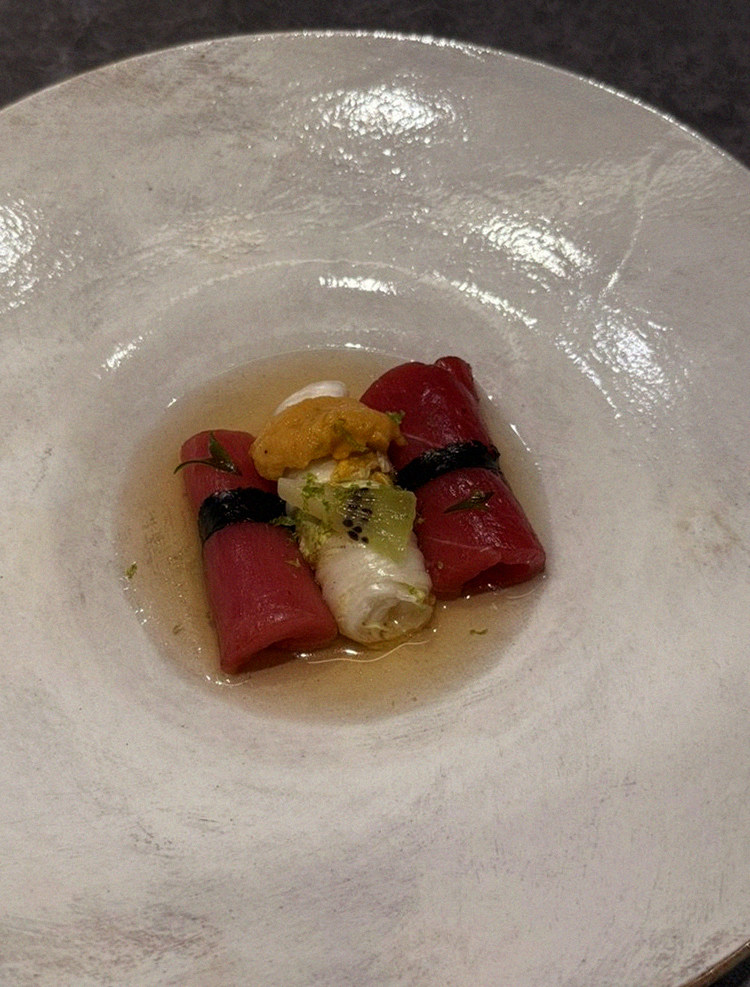 WOOHANA Yeouido · a plated course of Hanwoo beef