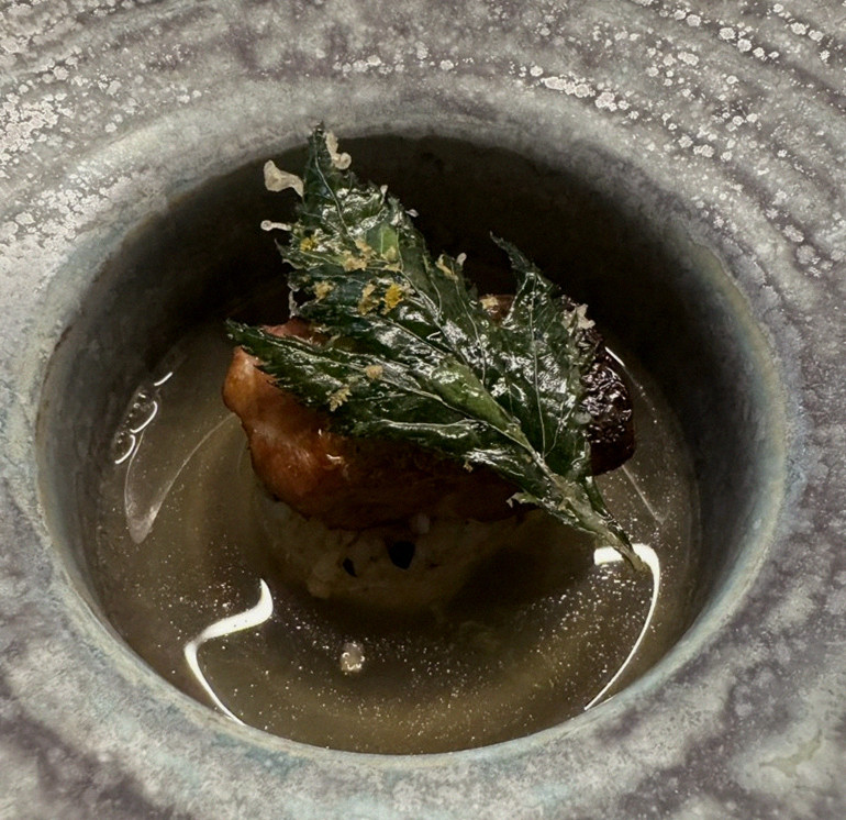 WOOARA Yeouido · a plated course of Hanwoo beef